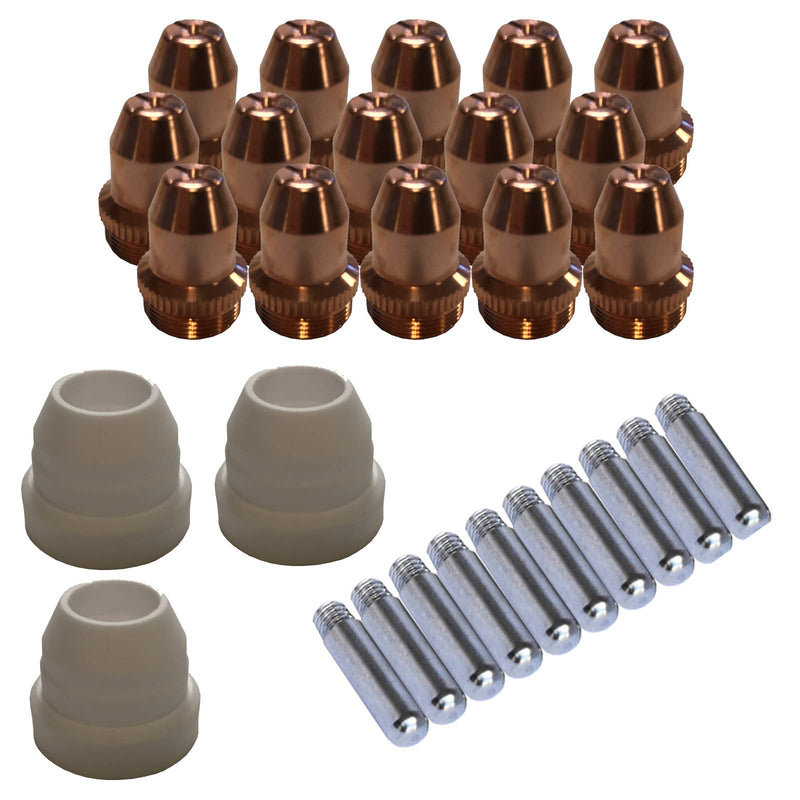 LOTOS LCS Plasma Cutter Consumables Sets for Brown Color LT5000D and Brown Color CT520D (33 Pieces) 33 Pieces