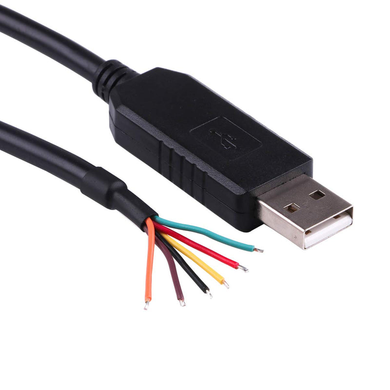 [Australia - AusPower] - FTDI Chip USB to 3.3v TTL UART Serial Converter Wire End Stripped Connector Flash Program Download Cable 6FT Compatible TTL-232R-3V3-WE 