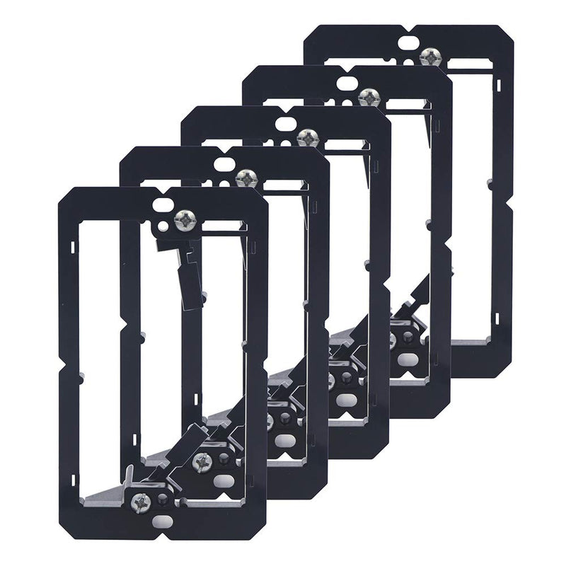 [Australia - AusPower] - VCE Low Voltage Mounting Bracket (1 Gang, 5 Pack) for Single Gang Wall Plate, Telephone Wires, Network Cables, HDMI, Coaxial, Speaker Cables, Black 