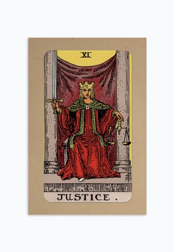 The Masonic Exchange Justice Tarot Card Poster - [11'' x 17''] 17"L x 11"W