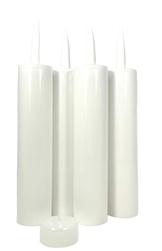 Tube A New empty fillable plastic caulk tube, 300 ml, 10 oz standard size, 4-pack