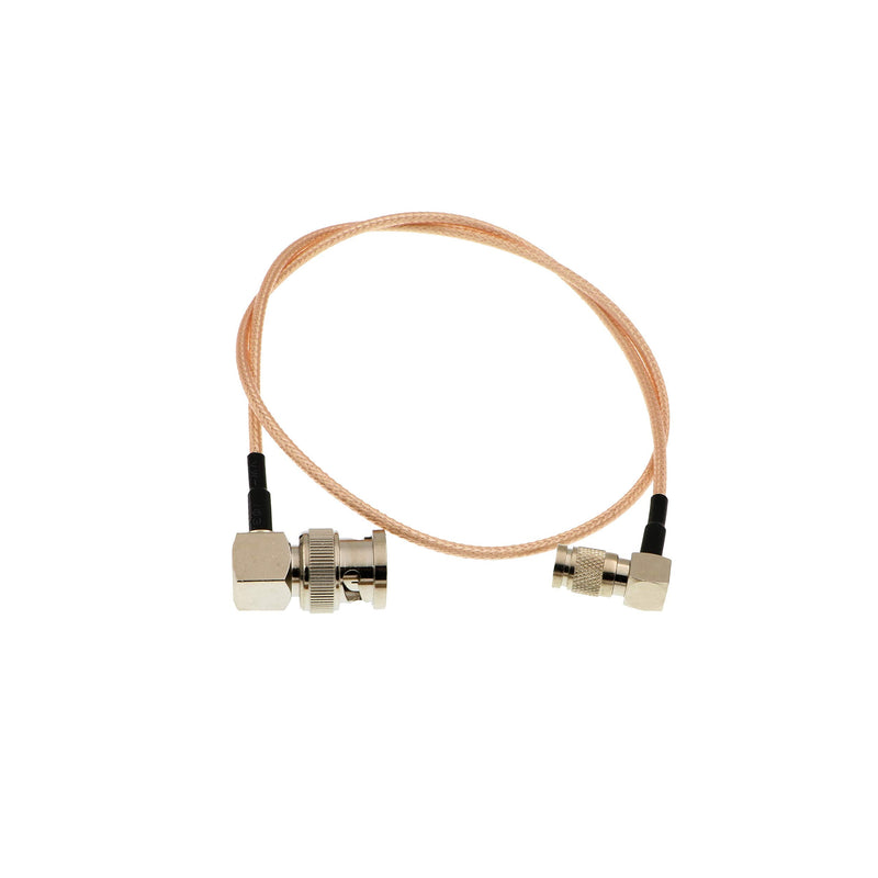 [Australia - AusPower] - Uonecn RG179 Right Angle BNC to Right Angle DIN 1.0/2.3 mini BNC 75ohm Coaxial Cable Video Cable For Blackmagic HyperDeck Shuttle 50cm 