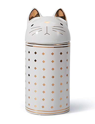HAUCOZE Cat Cookie Jar Candy Storage Kitchen Canister with Lid 8.3Inch