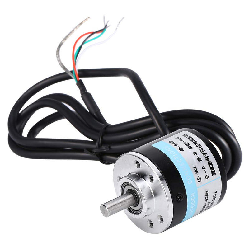 [Australia - AusPower] - Encoder 600 P/R Photoelectric AB 2 Phase Incremental Optical Rotary Encoder 5 V-24 V AB 2-Phases Shaft 6 mm 5000 R/min 