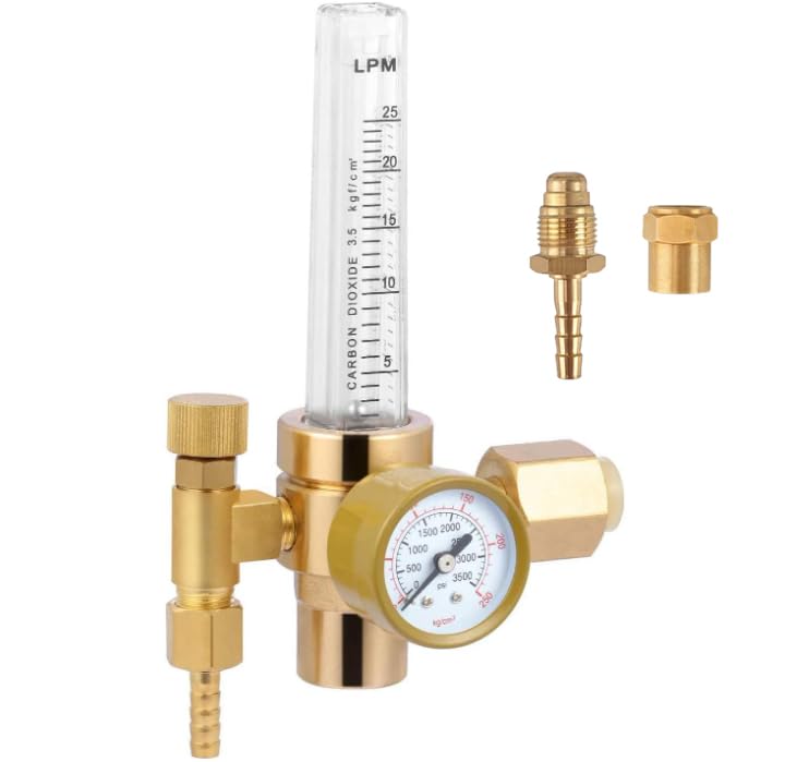 Reboot CO2 Gas Regulator Full Copper Flowmeter Mig Welding Gas Regulator Valves Welding Accessory for Mig Tig Welding Machine Gas-CO2