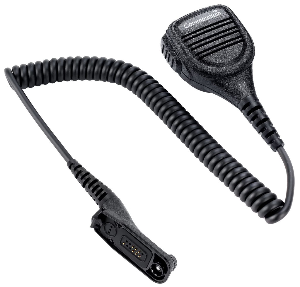 [Australia - AusPower] - Commountain Speaker Mic with Reinforced Cable for Motorola Radios APX6000 APX7000 APX8000 XPR6350 XPR6550 XPR7550 XPR7350e XPR7550e XPR7580e APX 6000 7000 8000 XPR 6550 7550 7550e,Shoulder Microphone Black 