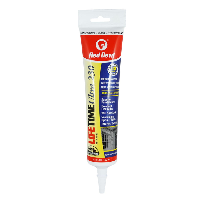 [Australia - AusPower] - Red Devil 0705 Lifetime Ultra Premium Elastomeric Acrylic Latex Sealant, 5.5 oz., Clear, 1 Pack Pack of 1 
