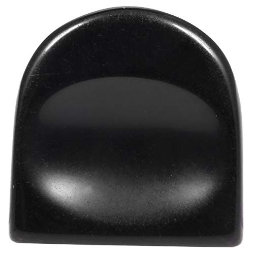 SUNYIK Half Round Black Obsidian Thumb Worry Stone for Anxiety Stress Half Round-Black Obsidian