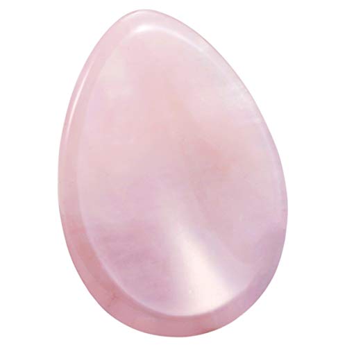 SUNYIK Teardrop Rose Quartz Thumb Worry Stone for Anxiety Stress Teardrop-Rose Quartz