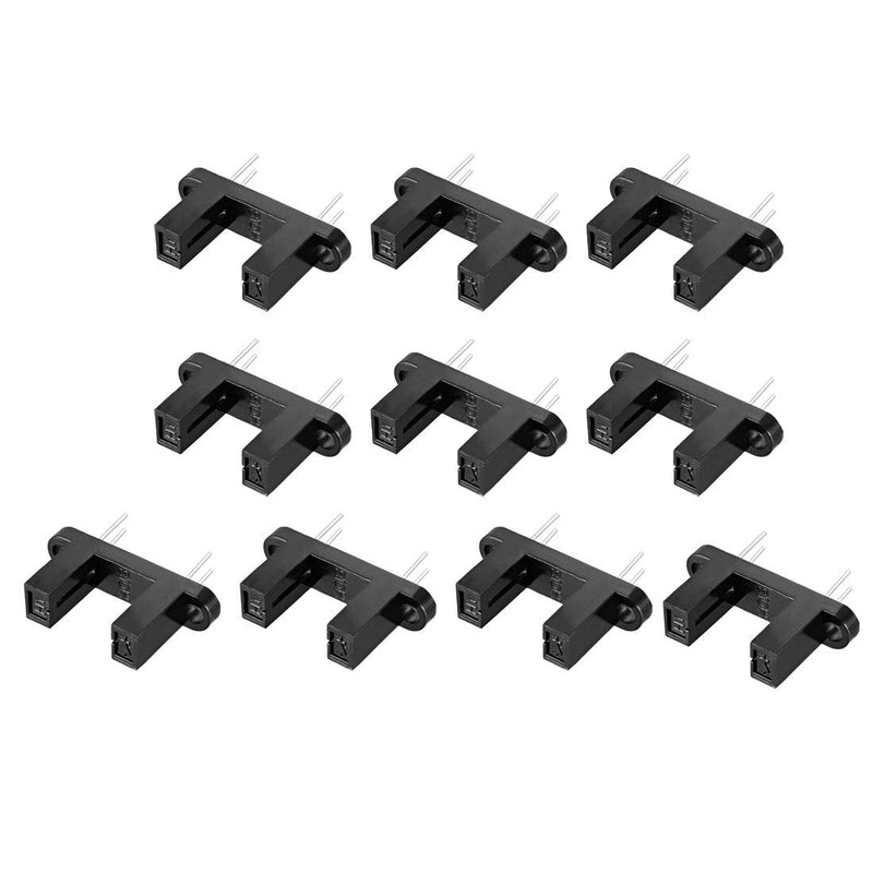 [Australia - AusPower] - uxcell 10 Pcs 25/64" Slot PCB Photo Interrupter Slotted Optical Sensor Switch HY810H 