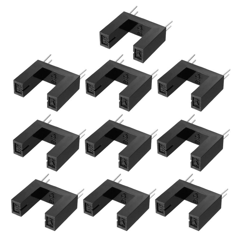 [Australia - AusPower] - uxcell 10 Pcs 25/64" Slot PCB Photo Interrupter Slotted Optical Sensor Switch HY810A 
