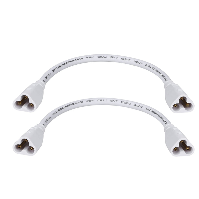 [Australia - AusPower] - SinLoon UL-LP Certification T5 T8 LED Tube Connector Adapter Cable Wire 8.5 inch Male to Male End Extension Cord for Integrated LED Fluorescent Tube Light Bulb Lamp Holder (2-Pack 3Pin M/M) 
