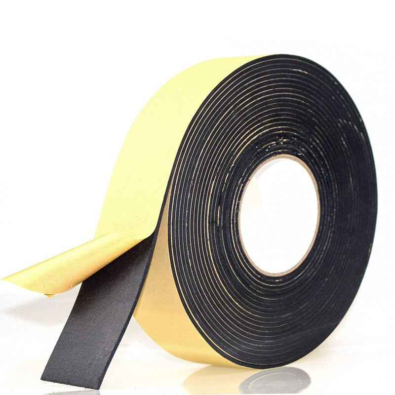 [Australia - AusPower] - Foam Insulation Tape Adhesive, Seal, Doors, Weatherstrip, Waterproof, Plumbing, HVAC, Windows, Pipes, Cooling, Air Conditioning, Weather Stripping, Craft Tape (33 Ft- 1/8" x 2") 33 Ft- 1/8" x 2" 