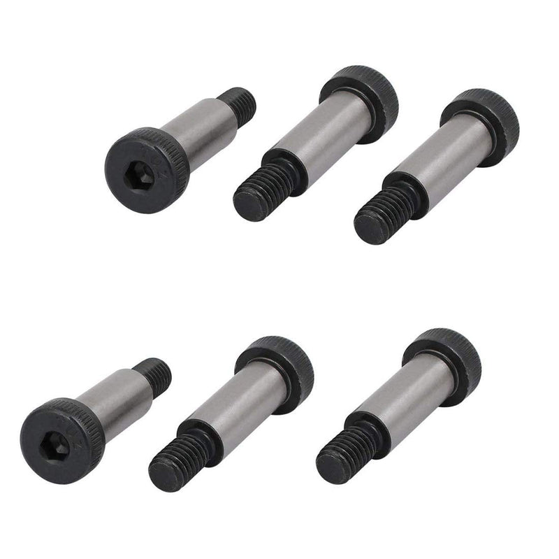 [Australia - AusPower] - Alloy Steel Hexagon Socket Head Shoulder Bolt 1/2" Shoulder Dia, 1-1/4" Shoulder Length, 3/8"-16 UNC Thread Pack of 6 