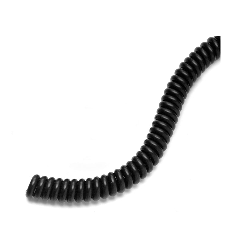 [Australia - AusPower] - McKesson LUMEON Blood Pressure Coiled Tubing, for use with Clock Face Aneroid Sphygmomanometers, Female Luer Connector - Black, 8 ft Long, 1 Count 