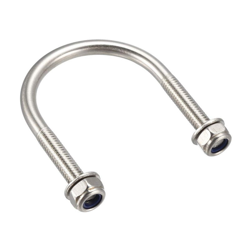 [Australia - AusPower] - uxcell u-bolts 4Pcs 1.5"(38mm) Inner Width 58mm Length M6 304 Stainless Steel Round U Bolt with Nuts Washers for Boat Trailer Axle M6x38x58mm 