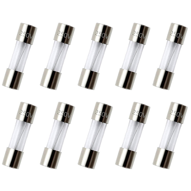 [Australia - AusPower] - 10 Pack F3AL Fast-Blow Fuse 3A 250V Glass Fuses 0.2 x 0.78 inch / 5 x 20 mm (3amp) (F3A) 