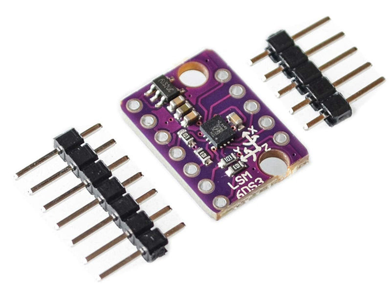 [Australia - AusPower] - NOYITO LSM6DS3 3 Accelerometer 3 Gyroscope Sensor 6 Degrees of Freedom Breakout Board Tilt Angle Module 1.71 to 5V Embedded Temperature Sensor SPI IIC Serial Interface 