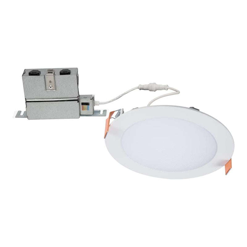 [Australia - AusPower] - HALO HLB 6 inch Recessed LED Ceiling & Shower Disc Light – Canless Ultra Thin Downlight – 5CCT Selectable - White White - 1 Pack 