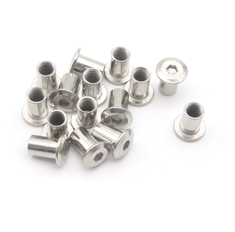 [Australia - AusPower] - 20pcs M8 x 18mm 1.25mm Pitch Rivet Hex Socket Cap Insert Nut Barrel Nut 
