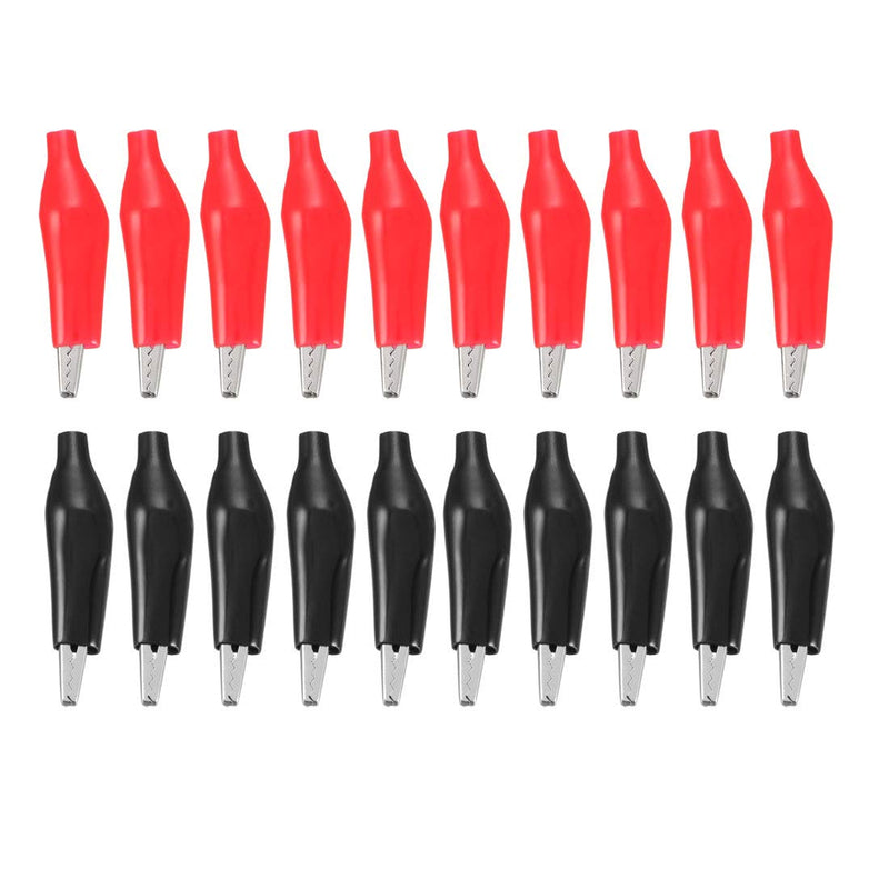 [Australia - AusPower] - uxcell Alligator Clips Clamps, Crocodile Alligator Jumper Electric Test Clips Helper with Protective Insulation Cover, 20pcs 