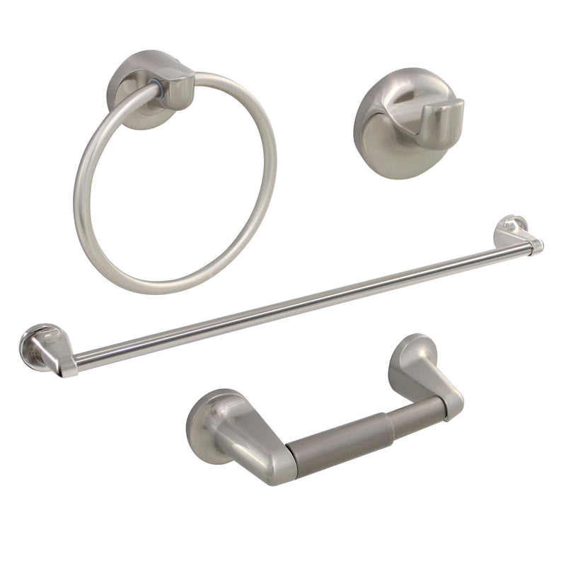 Formosa Design Hardware 4-Piece Bathroom Accessories Set (Brushed Nickel) Brushed Nickel