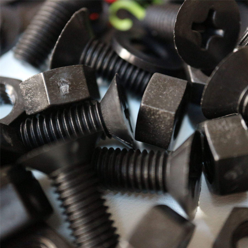 [Australia - AusPower] - 20 x Black Countersunk Screws Polypropylene (PP) Plastic Nuts and Bolts, Washers, M8 x 20mm, Anti-Corrosion, Chemical Resistant, (5/16 x 25/32 in) 