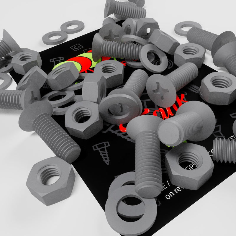 [Australia - AusPower] - 20 x Grey Countersunk Screws Polypropylene (PP) Plastic Nuts and Bolts, Washers, M8 x 20mm, Anti-Corrosion, Chemical Resistant, Gray, (5/16 x 25/32 in) 