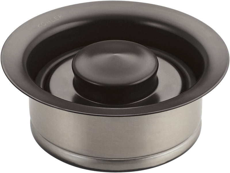Kohler K-11352-BL Kohler K-11352 Solid Durable Disposal Flange and Stopper for Standard Garbage Di Matte Black standard-fit