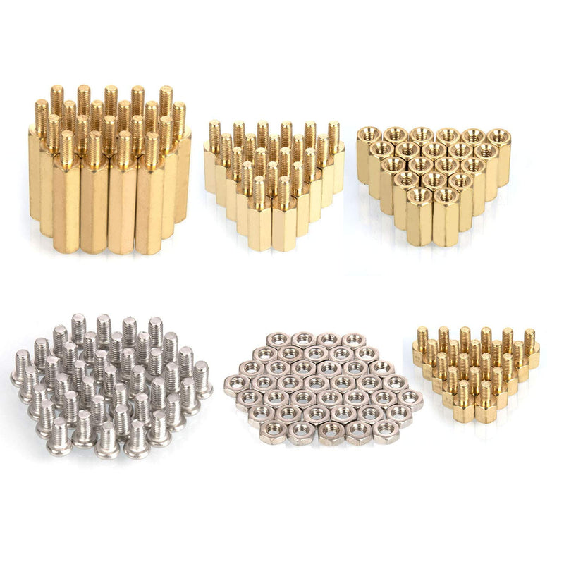 [Australia - AusPower] - Raspberry Pi Installation Tool 160 Pcs/Lot M2.5 Series Hex Brass Spacer/Standoff + Nuts + Screws Raspberry Pi 3 Model B+(Plus) / 3B / Zero W Accessories Kit 