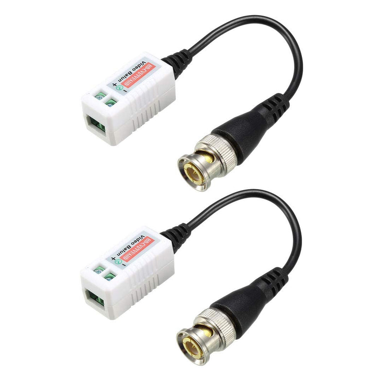 [Australia - AusPower] - uxcell Video Balun Transceiver CCTV Camera Passive BNC Connector CAT5 UTP 1 Channel Passive 1 Pair 