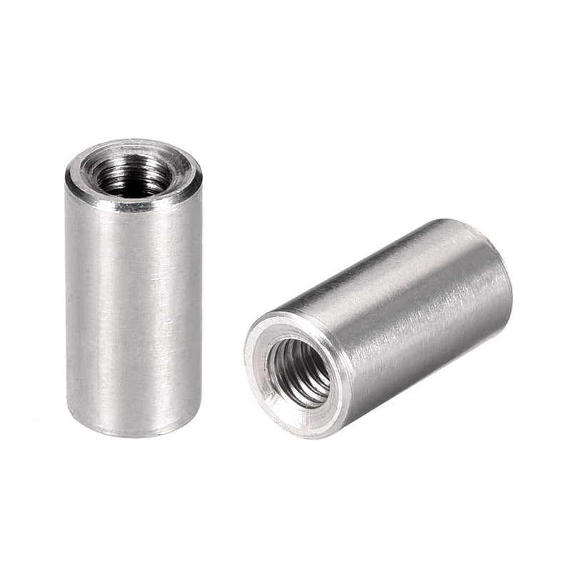 [Australia - AusPower] - uxcell M6 Round Connector Nuts, 304 Stainless Steel Coupling Nut 20mm/0.78inch Length,Pack of 5 M6x20mm 