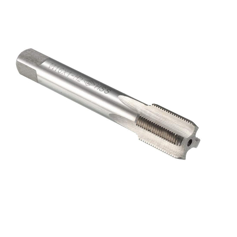 [Australia - AusPower] - uxcell Metric Machine Tap M16 x 1mm H2 High Speed Steel 4 Straight Flutes Screw Tapping Threading Machinist Repair DIY Tool M16 x 1 