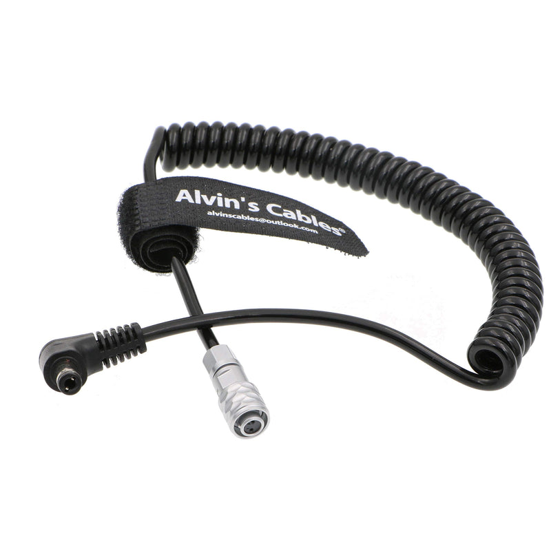 [Australia - AusPower] - Alvin's Cables Power Cable for BMPCC4K BMPCC 4K Blackmagic Pocket Cinema Camera 4K WEIPU 2 Pin Female to DC Right Angle Coiled Cable Right Angle DC Coiled Cable 1 