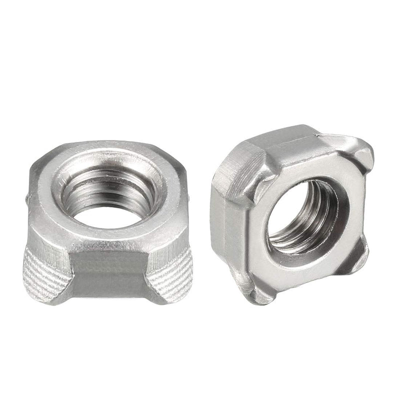 [Australia - AusPower] - uxcell Weld Nuts,M8 Square UNC Coarse Carbon Steel Machine Screw Silver Pack of 20 M8 