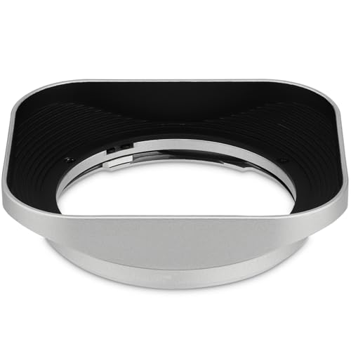 Haoge LH-ZM33 Bayonet Metal Square Lens Hood Shade Compatible with Carl Zeiss Distagon T 1.4/35 35mm f1.4 f/1.4 ZM Lens Sliver [Square - Silver]