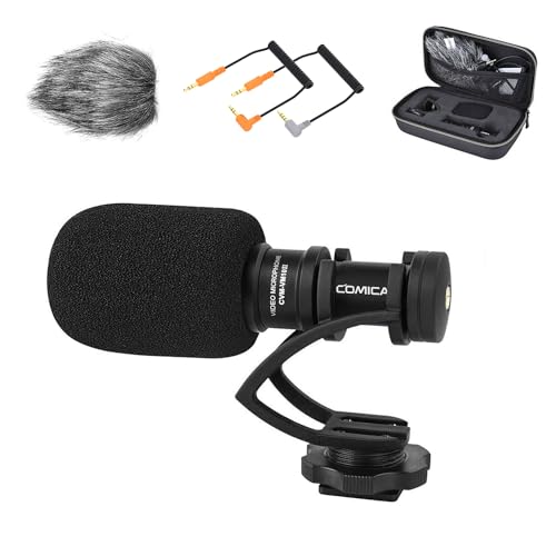 COMICA CVM-VM10II Universal Shotgun Microphone for Camera, iPhone, Android Black