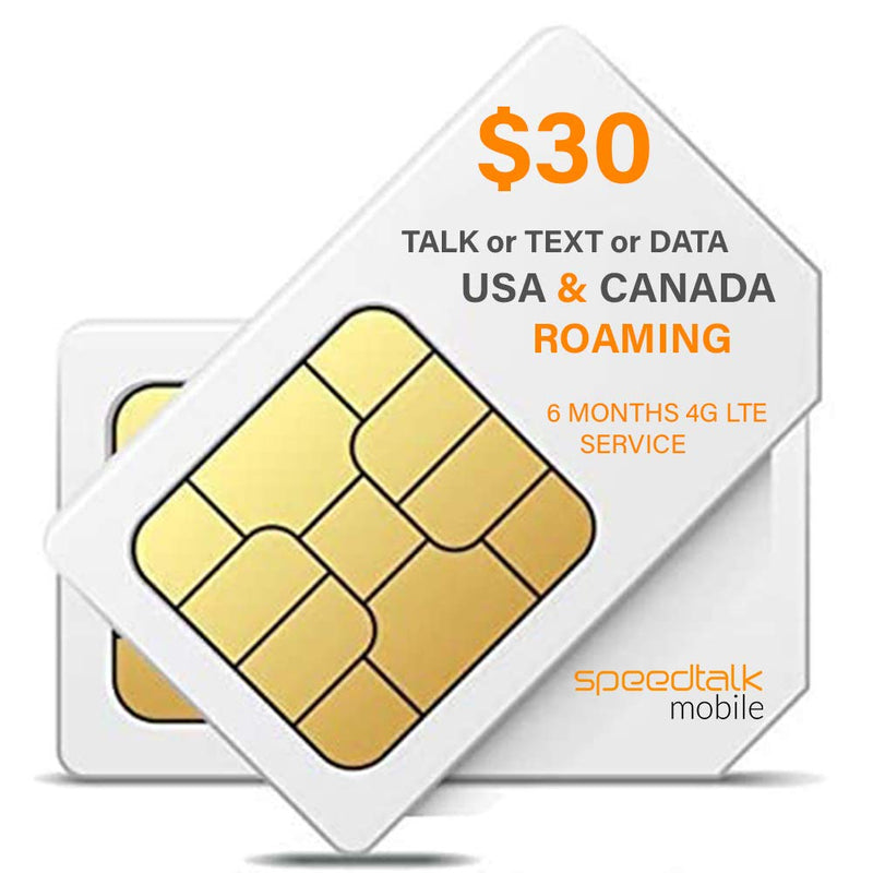 [Australia - AusPower] - SpeedTalk Mobile $30 SIM Card for GSM GPS Tracking Kid Child Elderly Pet SmartWatch Car Tracker Devices Locators - 6 Months Service - USA Canada & Mexico Roaming 