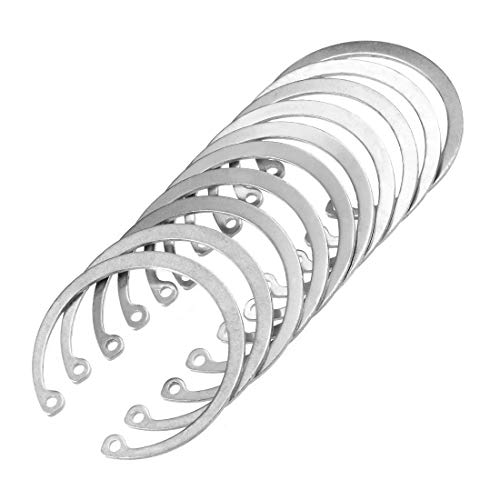 uxcell 64mm external circlips, 304 stainless steel C-clip retaining snap rings, 10-piece set