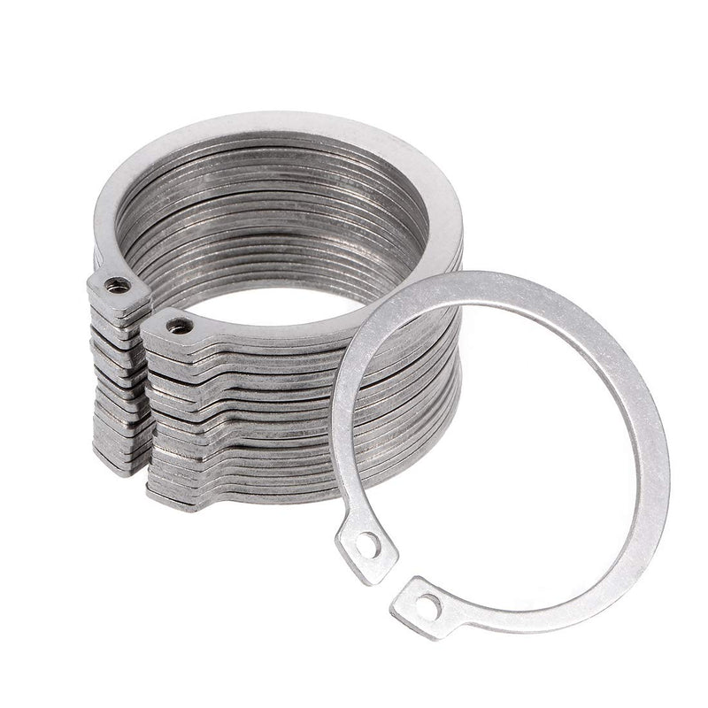[Australia - AusPower] - uxcell 49mm External Circlips C-Clip Retaining Shaft Snap Rings 304 Stainless Steel 20pcs 