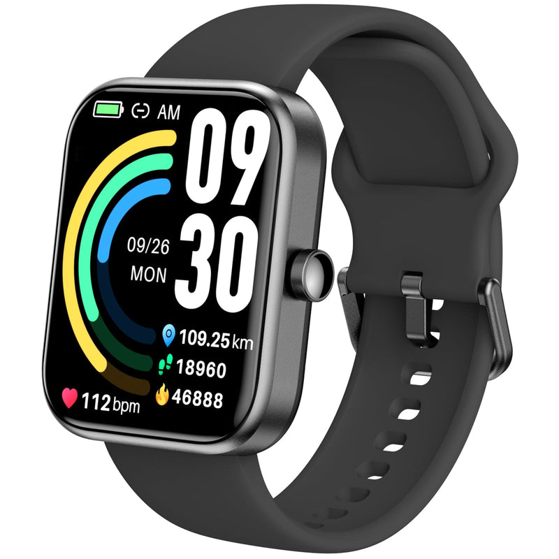 [Australia - AusPower] - TOZO S3 Smart Watch Bluetooth Calling Fitness Tracker with Heart Rate, Blood Oxygen Monitor, Sleep Monitor IP68 Waterproof 1.83-inch HD Color Touchscreen for Men Women Compatible with iPhone & Android 
