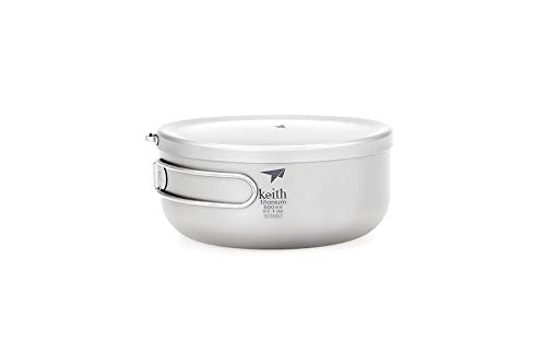 Keith Titanium lunch box Ti5327 for 18th anniversary, lightweight and durable stainless steel lunch container with secure lid.