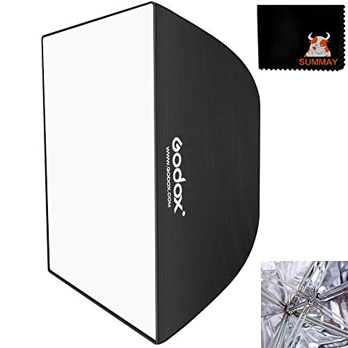 Godox 24" x 35"/ 60cm x 90cm Umbrella Rectangle Portable Softbox Reflector for Studio Photography Speedlite Flash (60X90cm Softbox)