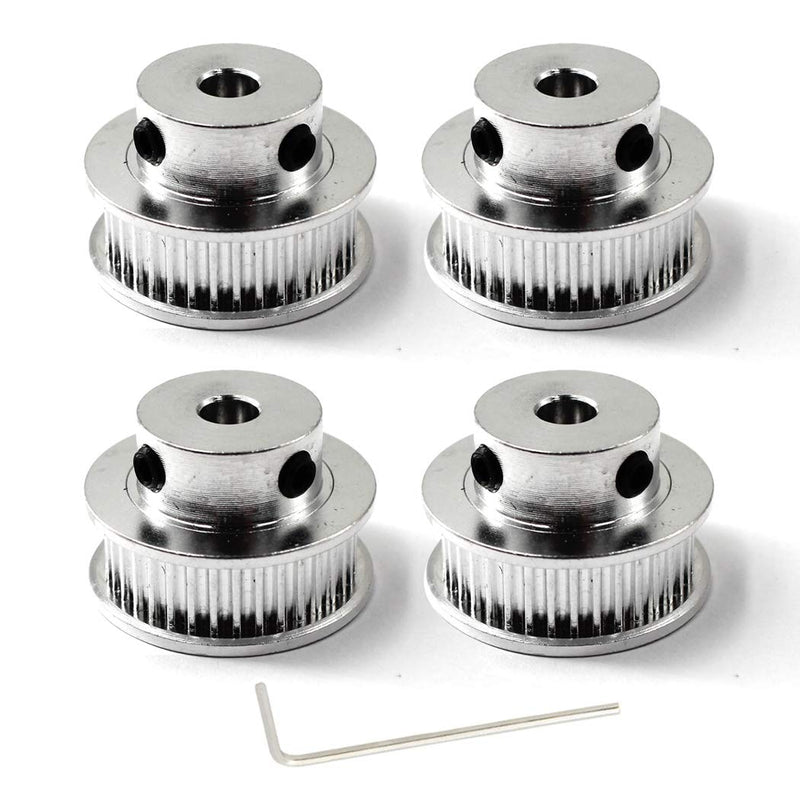 [Australia - AusPower] - Timing Belt Pulley 40 Teeth 5mm Bore for 3D Printer CNC 6mm Width Belt Pack of 4 (Wrench Included) 40 teeth bore 5mm width 6mm 