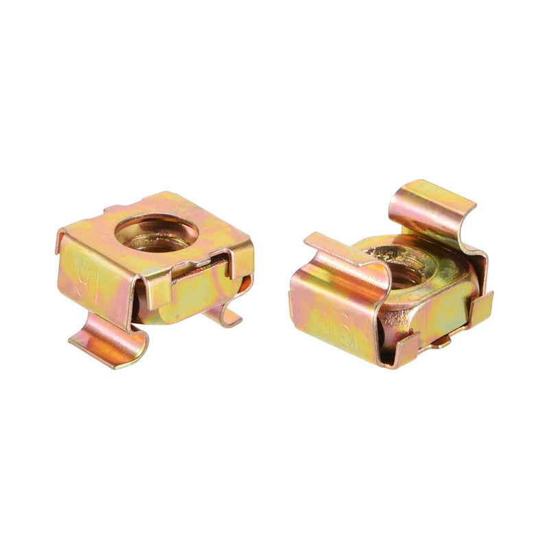 [Australia - AusPower] - uxcell M6 Cage Nuts for Server Rack Cabinet, Carbon Steel Yellow Zinc Plated, Pack of 20 