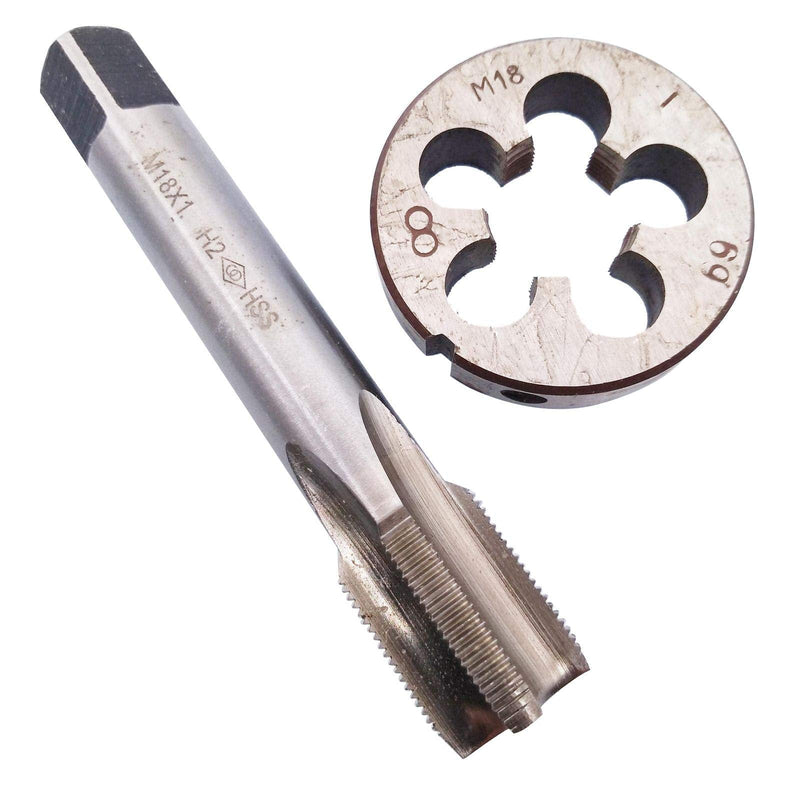 [Australia - AusPower] - HSS M18 x 1mm Tap and M18 x 1.0mm Die Metric Thread Right Hand 