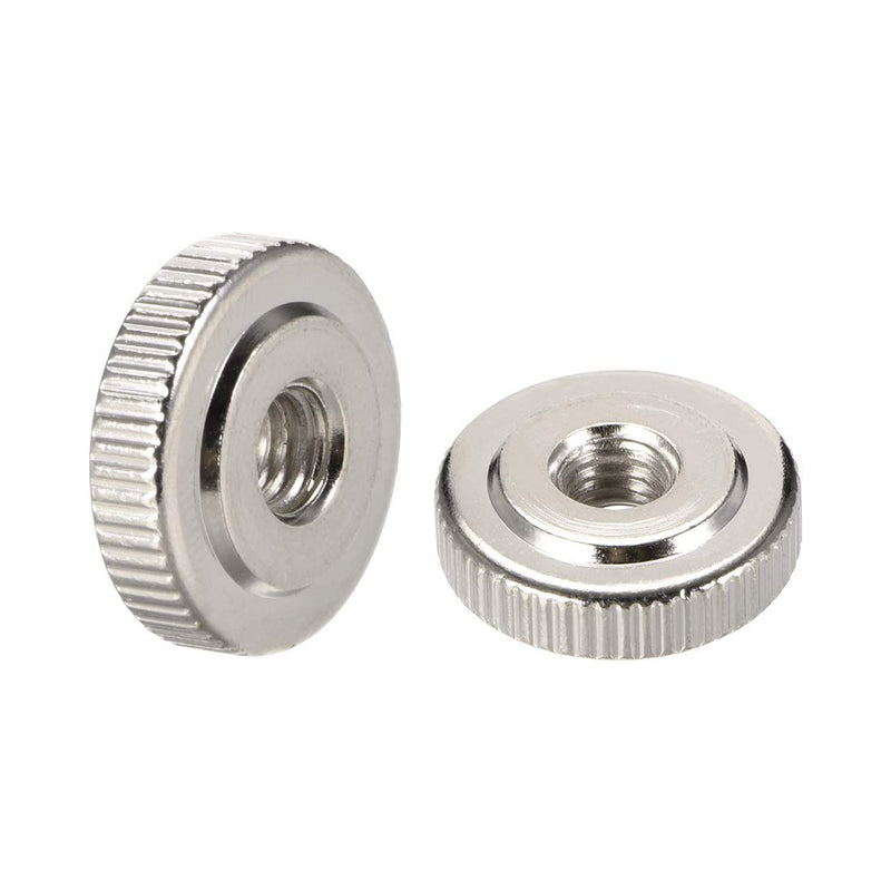[Australia - AusPower] - uxcell Round Knurled Thumb Nuts Conector Lock Adjusting nuts, M6 Female Threaded Thin Type, Nickel Plated, Pack of 20 