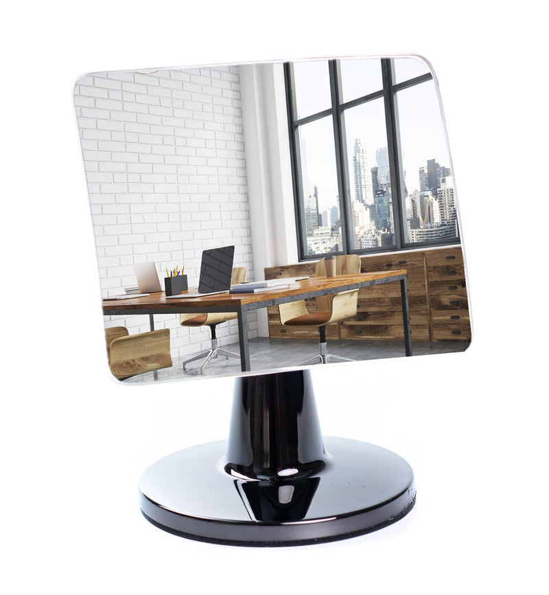 [Australia - AusPower] - Desk and Cubicle Mirror to see behind you, CONICAL SHAPED Stand with detachable Wide Angle real glass Mirror, SMALL & DISCRETE, beautiful design, perfect curvature for an exceptionally clear view Conical_Bronze 