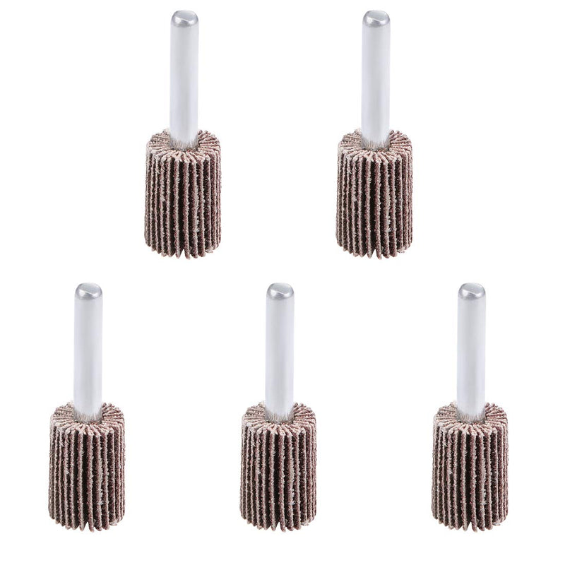 sourcing map 5 Pcs 3 Inch Flap Wheels Shaft Mounted Grinding Wheel 80 Grit