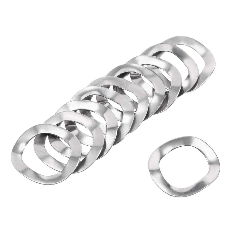 [Australia - AusPower] - uxcell 10Pcs 0.49" x 0.71" x 0.01" 304 Stainless Steel Wave Spring Washer for Screw Bolt 12.5mmx18mmx0.3mm 
